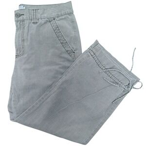 Vintage 90s Calvin Klein Cargo Capris Womens Size 8‎ Gray Cotton Casual